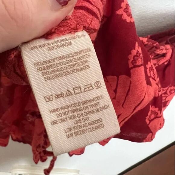 Free People Merpati Printed Off-the-Shoulder Top - Picture 8 of 9